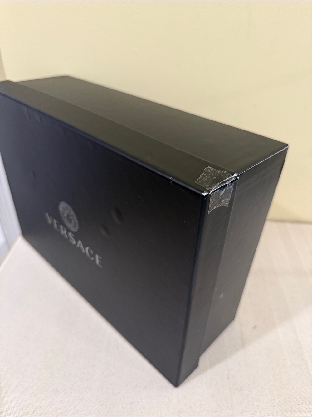 Versace Black and White Gift Box with Silver Logo Accent 12” x 8.5” - Picture 8 of 12